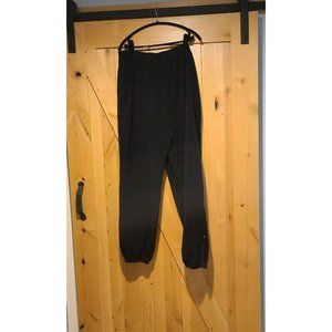 Vintage Winners Men's XXL Thick Fleece Polyester Pants Black. Zip Ankle Pocket